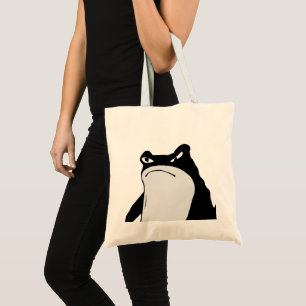 Tote Bag Grumpy Frog dessin art japonais par Matsumoto Hoji