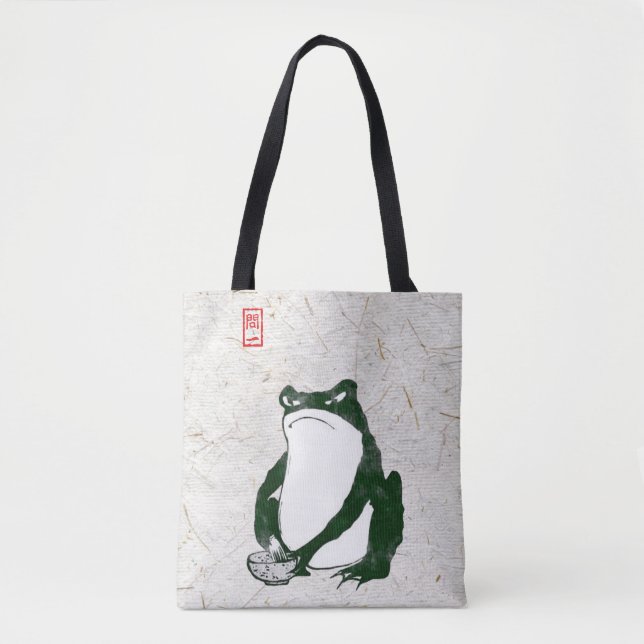 Tote Bag Grumpy Grenouille japonaise crapaud 19ème siècle (Devant)