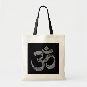 Tote Bag Grunge OM Symbole Spiritualité Yoga
