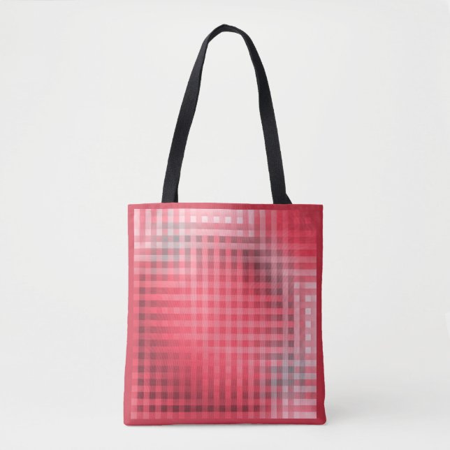 Tote Bag Grunge rouge et gris (Devant)