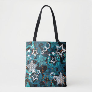 Tote Bag Grunge star motif, design pour enfants ludique.