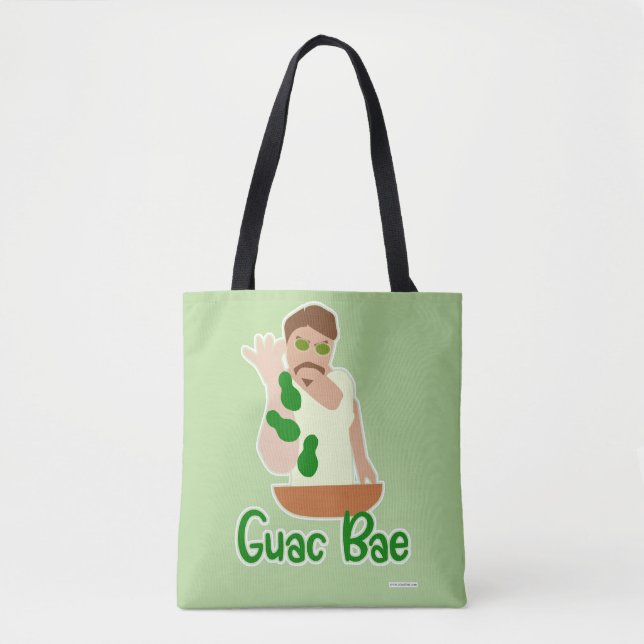 Tote Bag Guac Bae Funny Avocado caricature Chef Art (Devant)