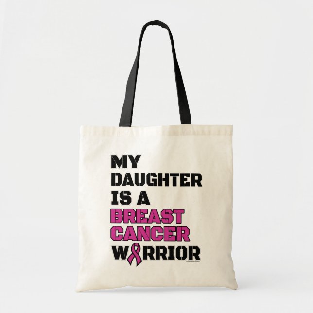 Tote Bag Guerrier/Bloc/Fille...Cancer du sein (Devant)