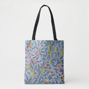 Tote Bag Guillaume Morris Fruit Pomegranate Blue Orament