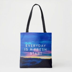 Tote Bag Guillemets motivants et inspirants - Tous les jour