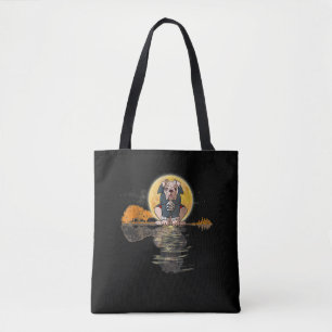 Tote Bag Guitar Lake Halloween effrayant anglais Bulldog av