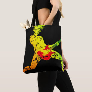 Tote Bag Guitare Jouer Rocker