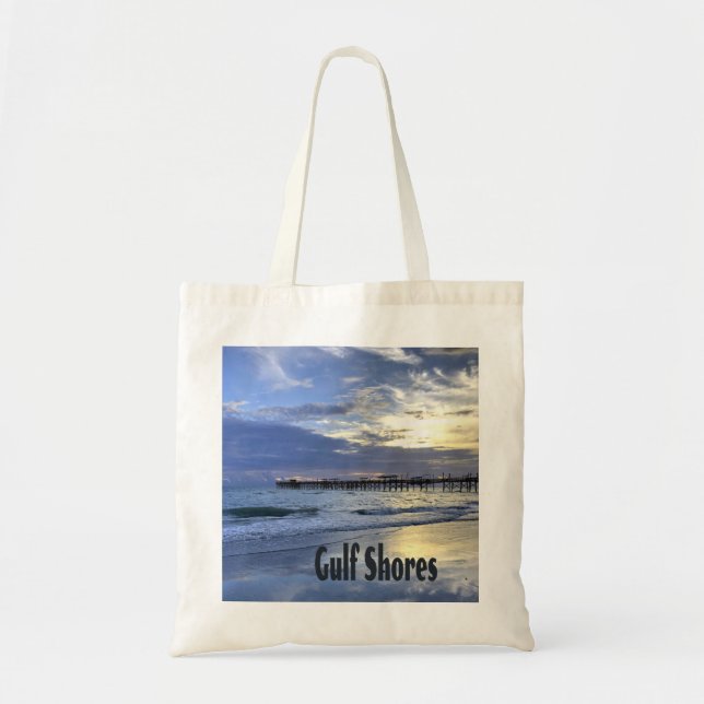 Tote Bag Gulf Shores Alabama Beach Sunrise Pier (Devant)
