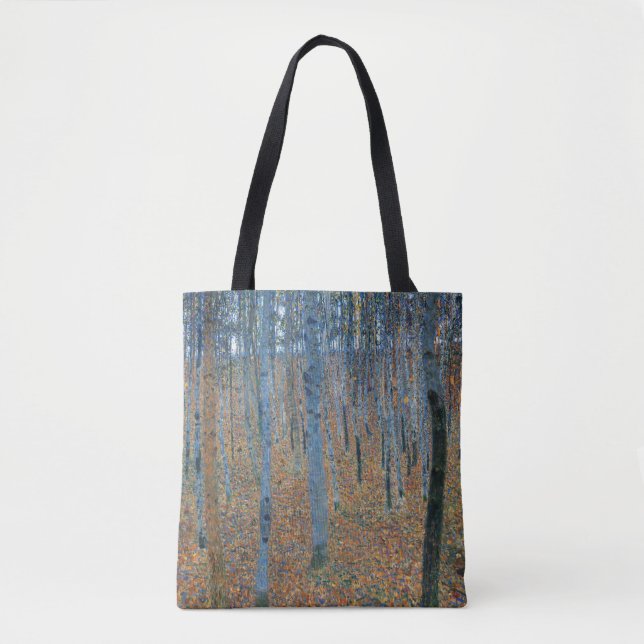 Tote Bag Gustav Klimt Fir Forêt Tannenwald Arbres rouges (Devant)