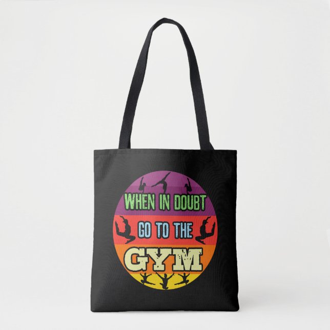 Tote Bag Gymnastique féminine en doute Allez à la salle de  (Devant)