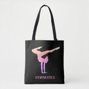 Tote Bag Gymnastique Parties scintillant rose Personnalisée