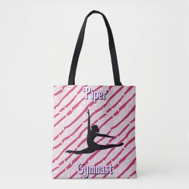 Tote Bag Gymnastique Pink White Pepperment Sprinkel (Devant)