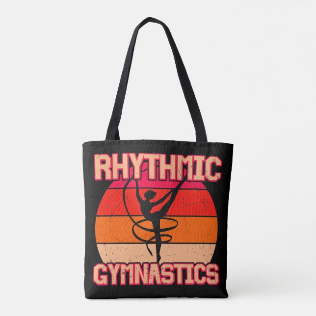 Tote Bag Gymnastique rythmique dérangée orange et rouge (Dos)