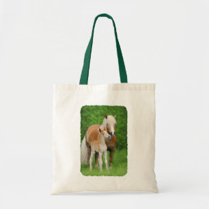 Tote Bag Haflinger Horse mignon Bébé Foal Baiser Mum Pony P