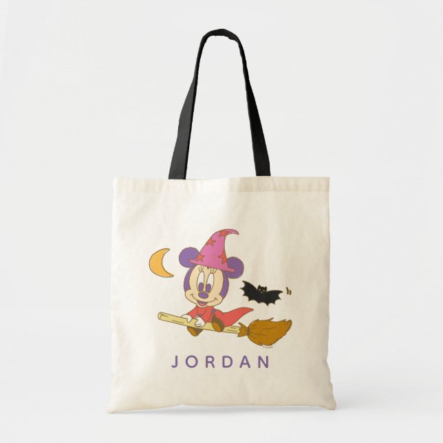 Tote Bag Halloween Baby Minnie sorcière (Devant)