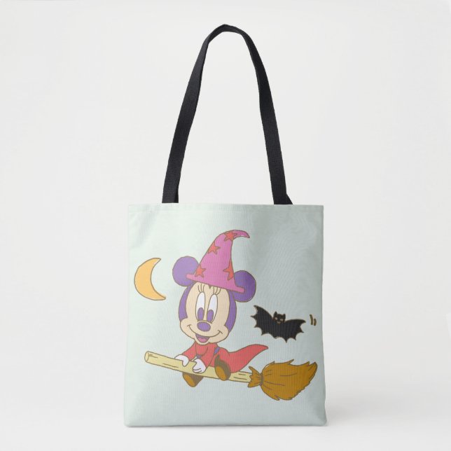 Tote Bag Halloween Baby Minnie sorcière (Devant)