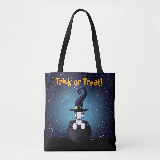 Tote Bag Halloween Bedlington Terrier KiniArt (Devant)