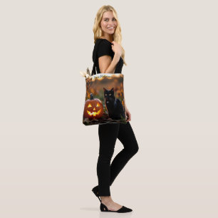 Tote Bag Halloween. Chat