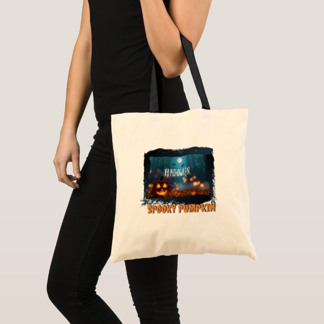 TOTE BAG HALLOWEEN CITROUILLE ÉFFRAYANT (Devant (produit))