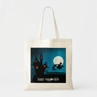 Tote Bag Halloween Custom Whimsical Silhouette Navy