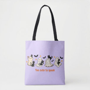 Tote Bag Halloween Cute Éffrayant Ghost Chat - Chat cadeau