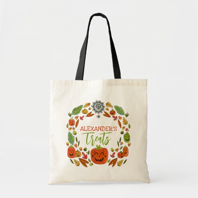 Tote Bag Halloween Cute Kids Trou ou Treat (Devant)