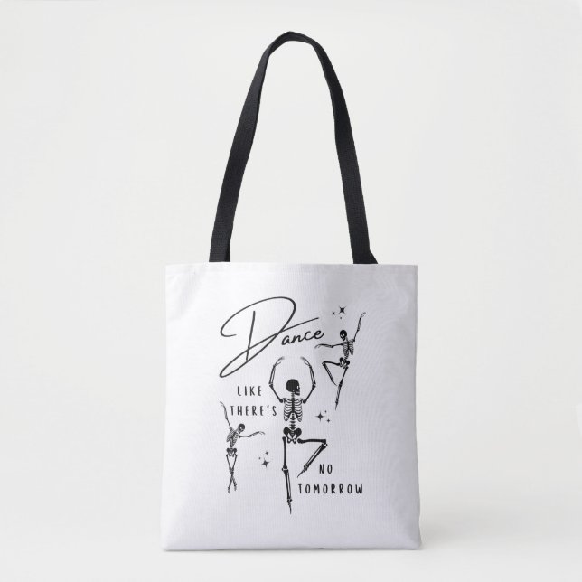 Tote Bag Halloween Danser Skeletons Drôle (Devant)