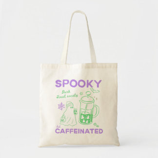 Tote Bag Halloween de fantôme mignon mais caféiné