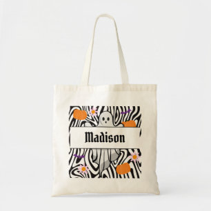 Tote Bag Halloween de visage de Citrouille de Jack-o'-lante