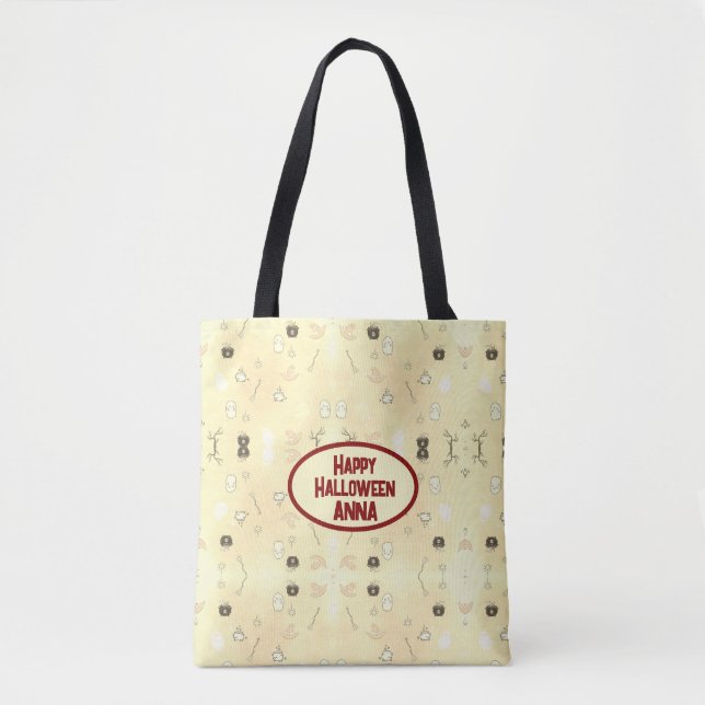 Tote Bag Halloween fantôme mignon (Devant)
