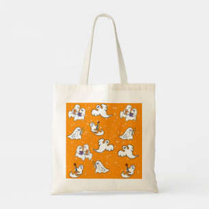Tote Bag Halloween fantômes mignons sur arrière - plan oran