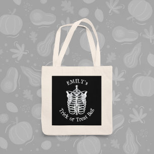 Tote Bag Halloween Friandise ou Farce Épouvantable Squelett