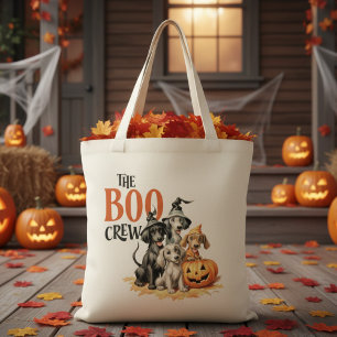 Tote Bag Halloween les chiens retro de l'équipage de Boo