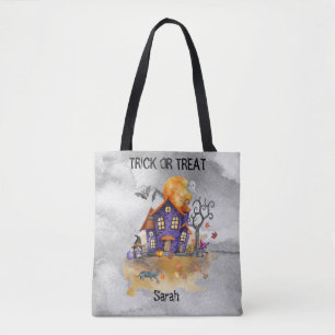 Tote Bag Halloween Maison Gnome Haunted - Brouillard ou tra
