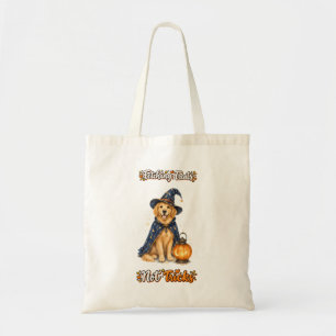 Tote Bag Halloween Mignon Retriever Doré Magicien Tours