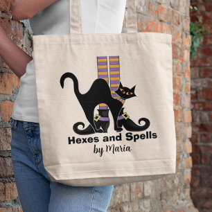Tote Bag Halloween mignonne Trick Ou Treat Whimsical Black