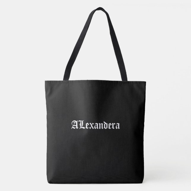 Tote Bag Halloween noir personnalisé (Devant)
