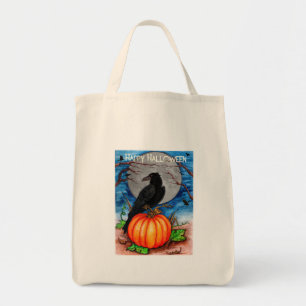 Tote Bag Halloween Raven