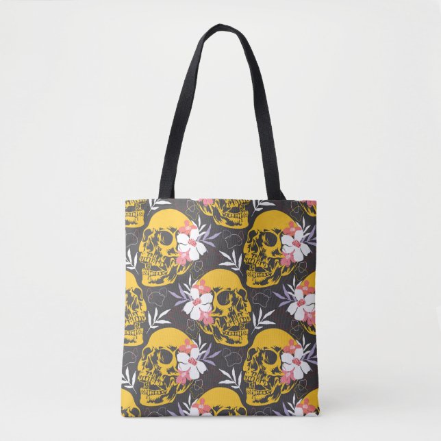 Tote Bag Halloween sans couture motif avec coloré et effray (Devant)
