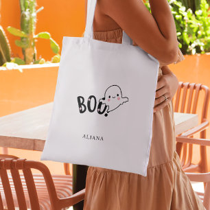 Tote Bag Halloween Tick ou Treat Whimsical mignon Ghost Boo