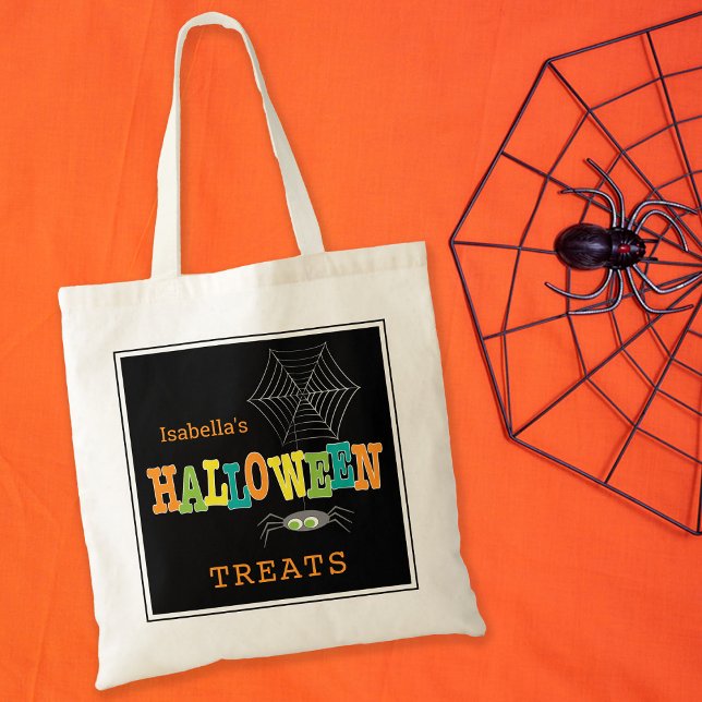 Tote Bag Halloween traite les couleurs vives (Créateur téléchargé)