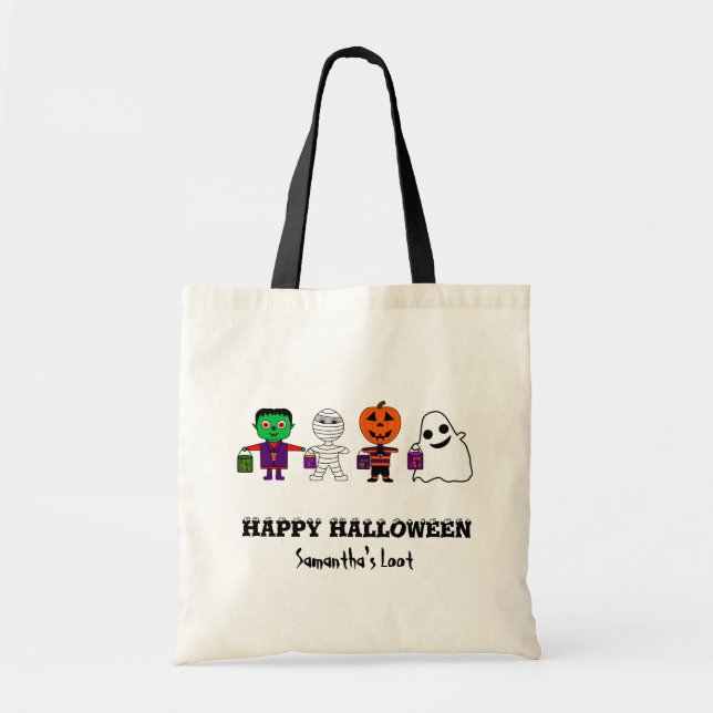 Tote Bag Halloween Trick ou Traitements Loot Bag (Devant)