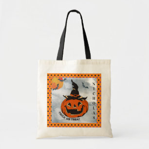 Tote Bag Halloween Vintage Jack OLantern Trick ou traitemen