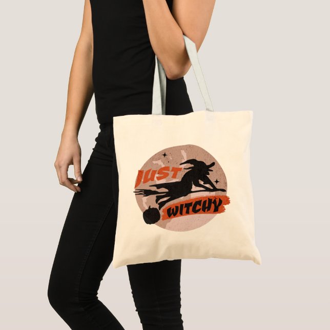 Tote Bag Halloween Witchy Retro Sorcière Costume Party (Devant (produit))
