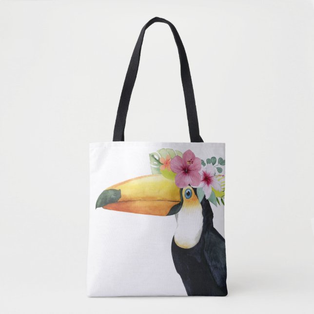 Tote Bag Halo tropical - toucan (Devant)