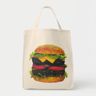 Tote Bag Hamburger de luxe double au fromage