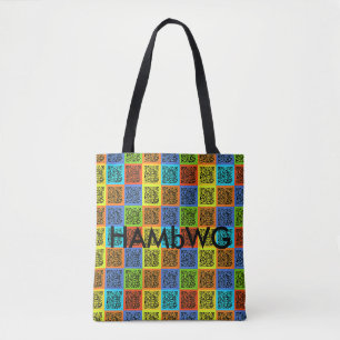 Tote Bag HAMbWG Fourre-tout - 4 couleurs QR avec logo