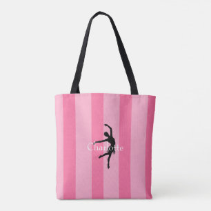 Tote Bag HAMbyWG - Thème de ballet avec deux bandes roses t
