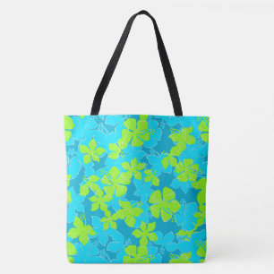 Tote Bag Hanalei Hawaii Hibiscus Camo Floral Beach Bag