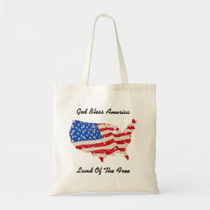 Tote Bag Handbag USA Drapeau Dieu Béni Amérique